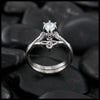 Interlocking Wedding Set With 1/2ct Princess Cut Lab Grown Diamond