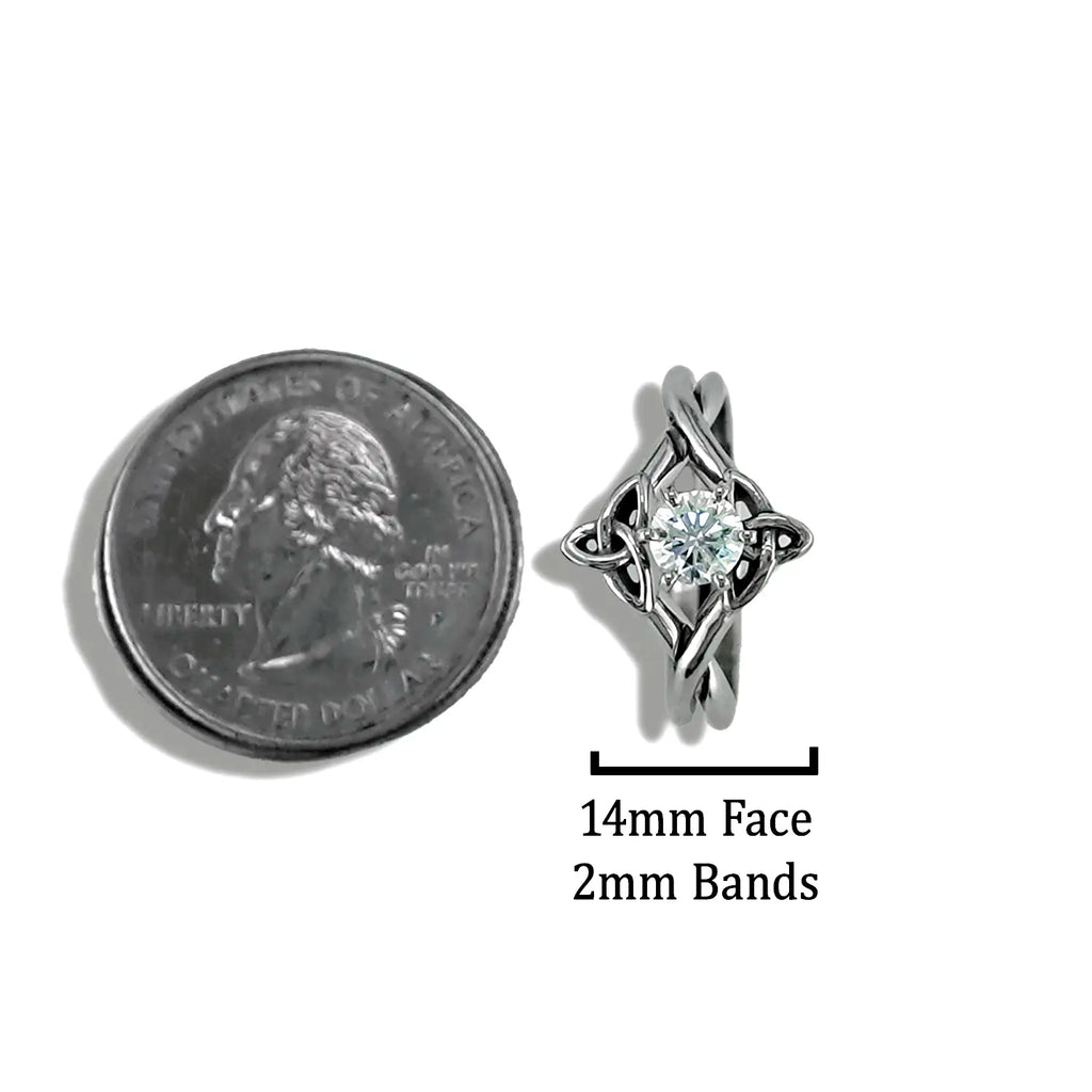 Interlocking Wedding Set With 1/2ct Princess Cut Lab Grown Diamond