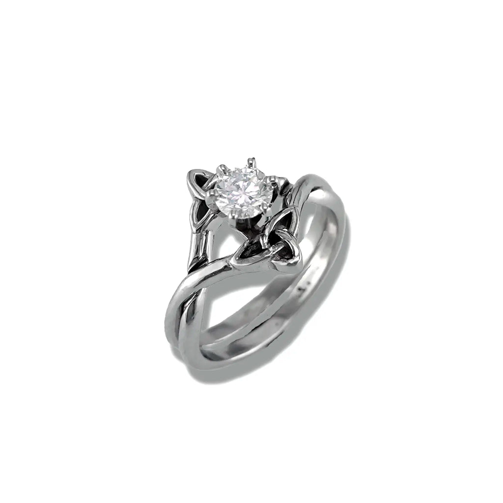 Interlocking Wedding Set With 1/2ct Princess Cut Lab Grown Diamond