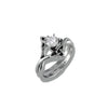 Interlocking Wedding Set With 1/2ct Princess Cut Lab Grown Diamond