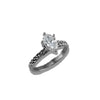 Oval Josephine's Knot Diamond Ring with 1ct Lab Diamond