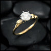 Diamond Leaf and Vine Engagement Ring with 1CT Diamond