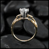 Diamond Leaf and Vine Engagement Ring with 1CT Diamond