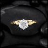 Diamond Leaf and Vine Engagement Ring with 1CT Diamond