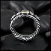 Custom Peridot Twist Ring in Silver