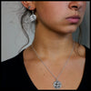 Newgrange Triskele Pendant and Earring Set in Sterling Silver