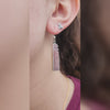 Sonoran Jasper Custom Drop Earrings in Sterling Silver shown worn