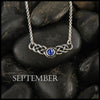 September Birthstone Celtic Necklace in Silver