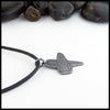 Ash Cross Pendant on black cord