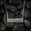 1 1/4 by 5/16 inches Personalized Bear Bar Pendant