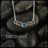 December Birthstone Celtic Necklace in Silver
