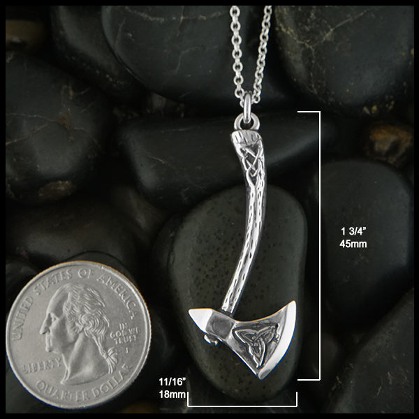 1 3/4 inch by 11/16 inch Celtic axe