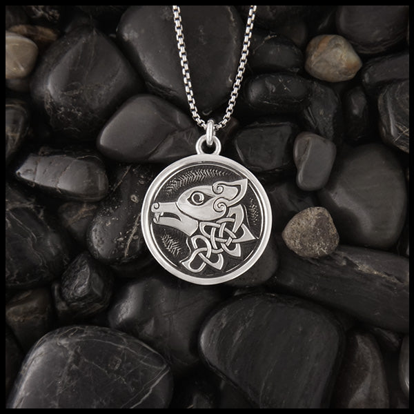 Walker Metalsmiths Celtic Wolf pendant