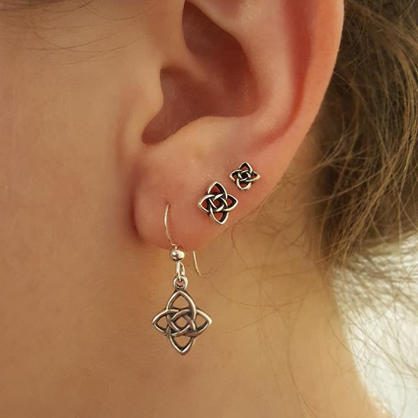 celtic starlight drop earrings