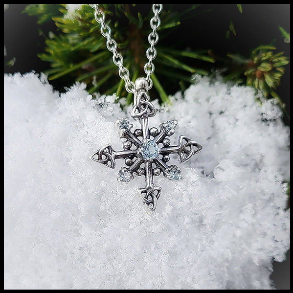 Trinity Knot Snowflake Pendant