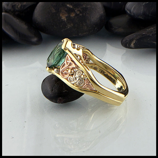 Profile View of Chrome Tourmaline Custom Ring