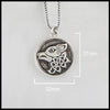 Silver Celtic Wolf 37 mm x 32 mm