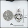 Small Father's Knot pendant measures 7/8" by 1 1/4"