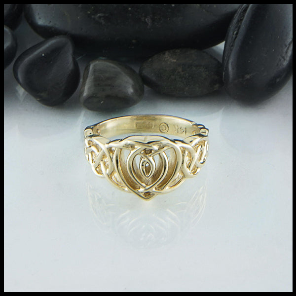 Kathleen's Celtic Heart Ring in 14K Yellow gold
