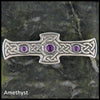 Sterling Silver Lapel Kilt Pin with Amethyst