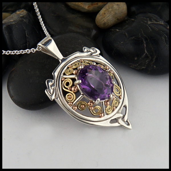 Large Purple Amethyst Pendant