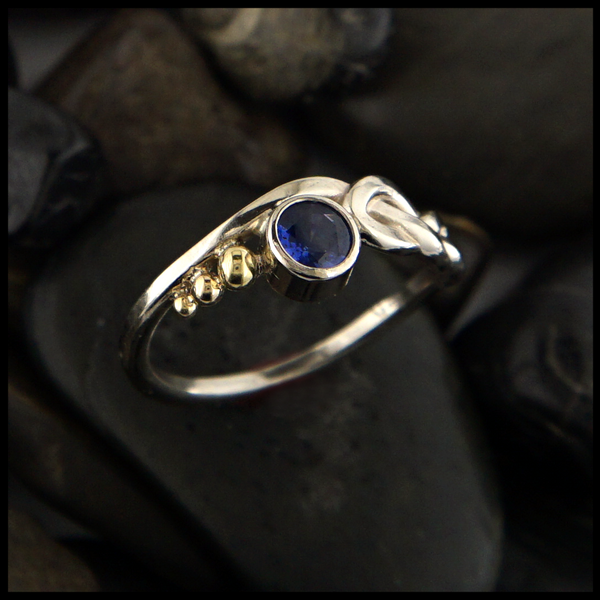 Sapphire knot ring