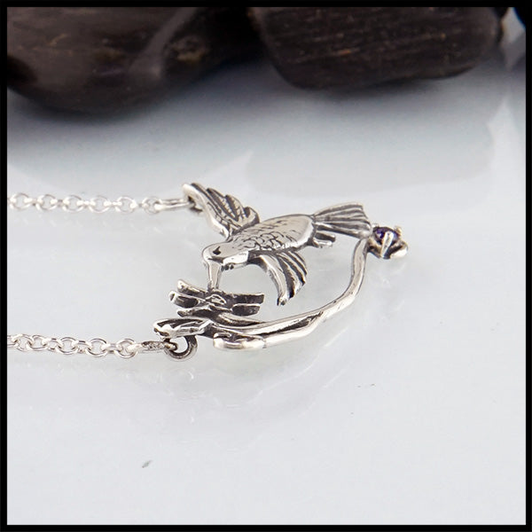Profile view of Hummingbird Mother's Pendant
