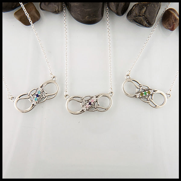Ombre Celtic Infinity necklace