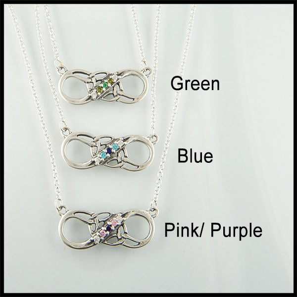 Ombre Infinity necklace in Silver