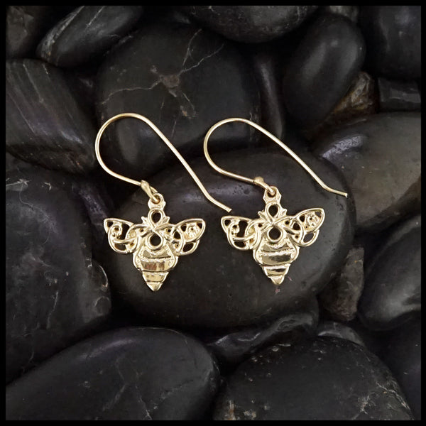 Celtic bee earrings