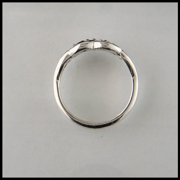 Profile View of Josephine's Mother's Ring in Silver
