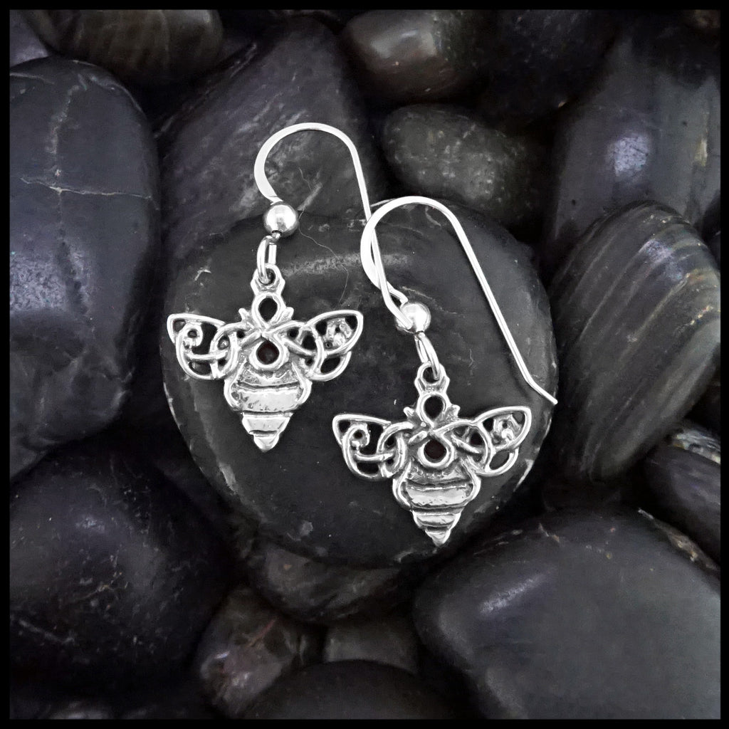 celtic bee earrings