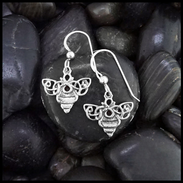 celtic bee earrings