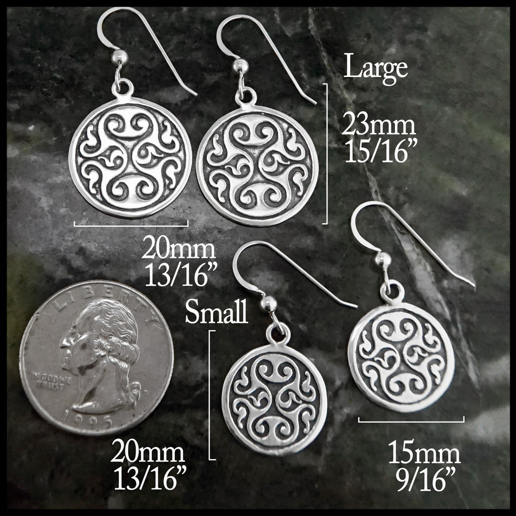 Celtic Spiral Heart Pendant and Earring Set