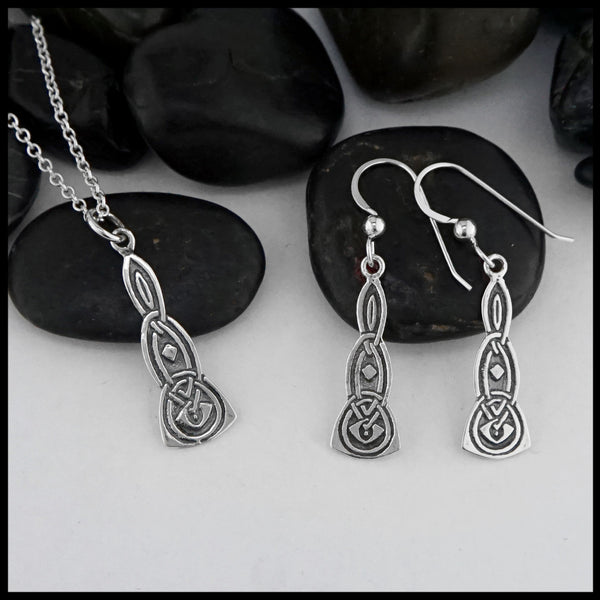 celtic pendant and earring set 