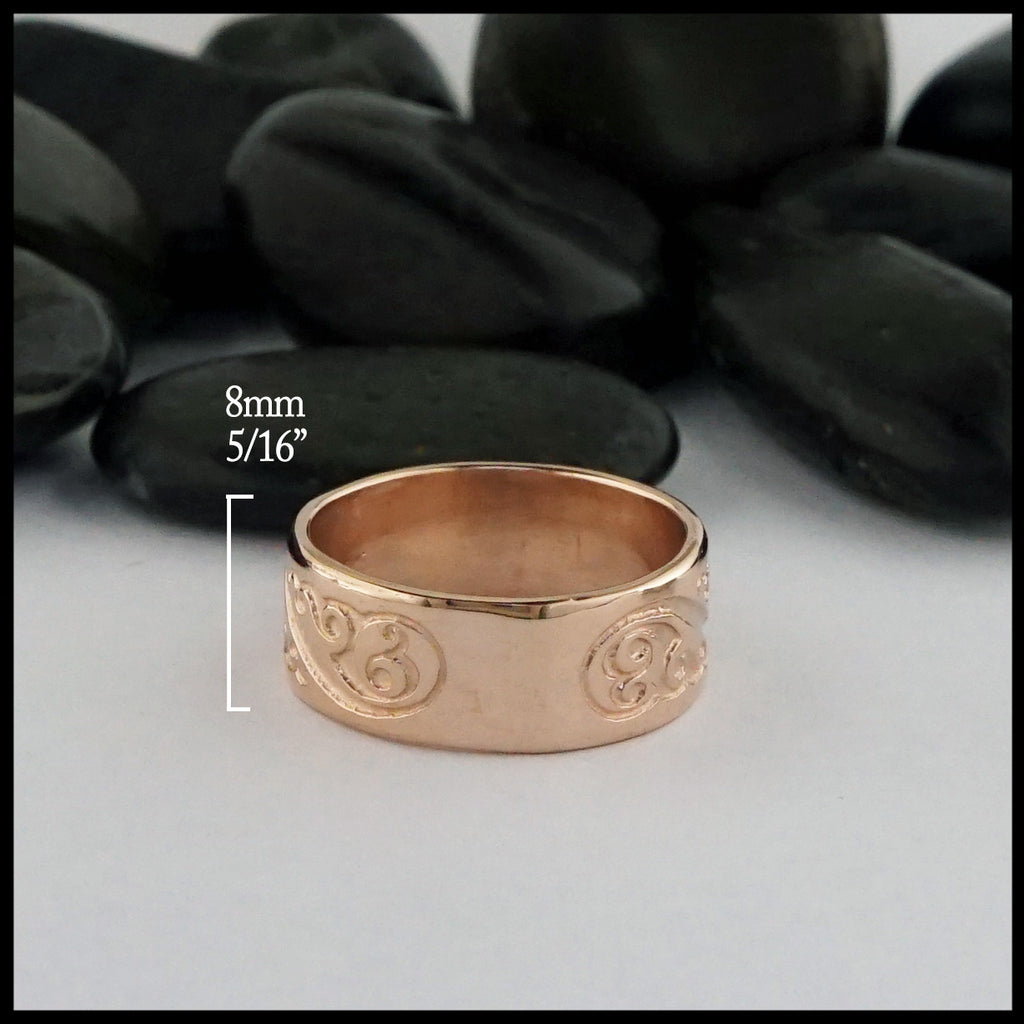 rose gold spiral ring