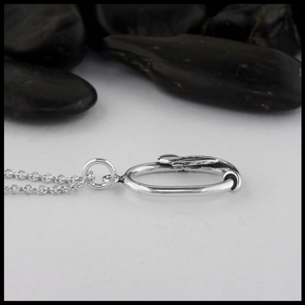 Sterling Silver Oval Tulip Pendant