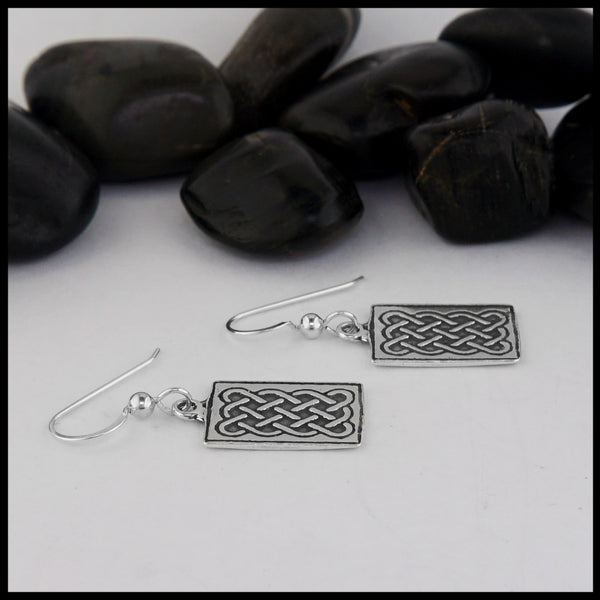 complex weave pendant and earring set