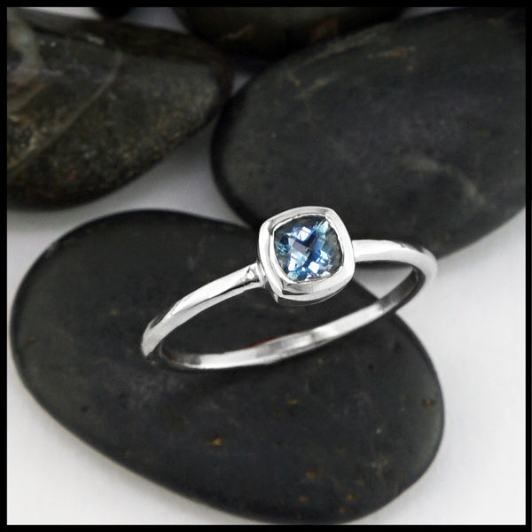 aquamarine stacking ring