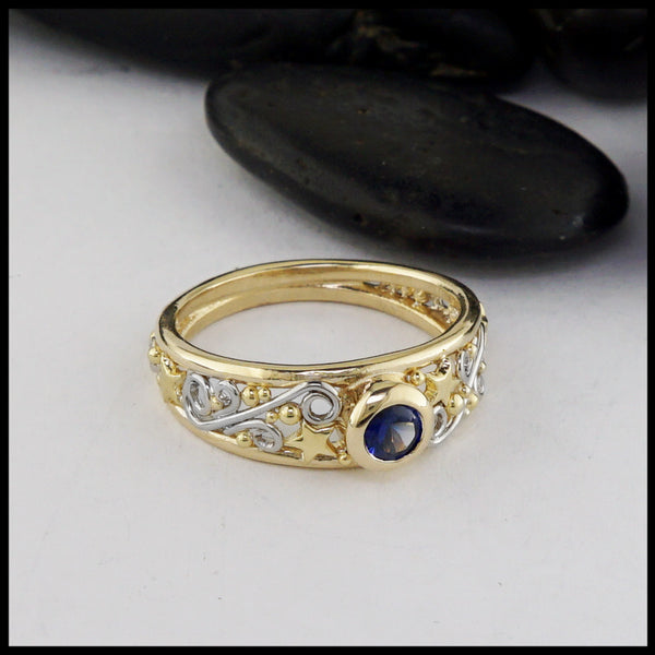 sapphire celestial ring