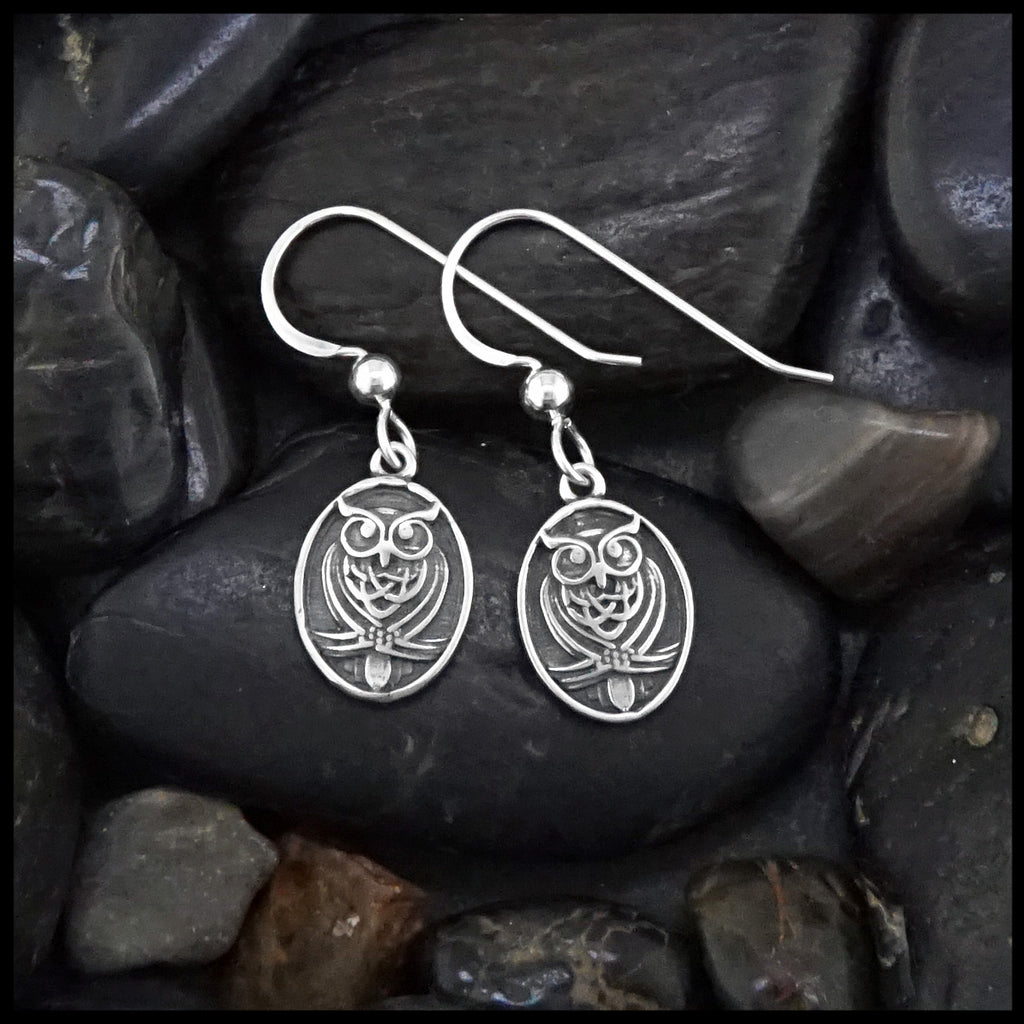 celtic owl earrings 