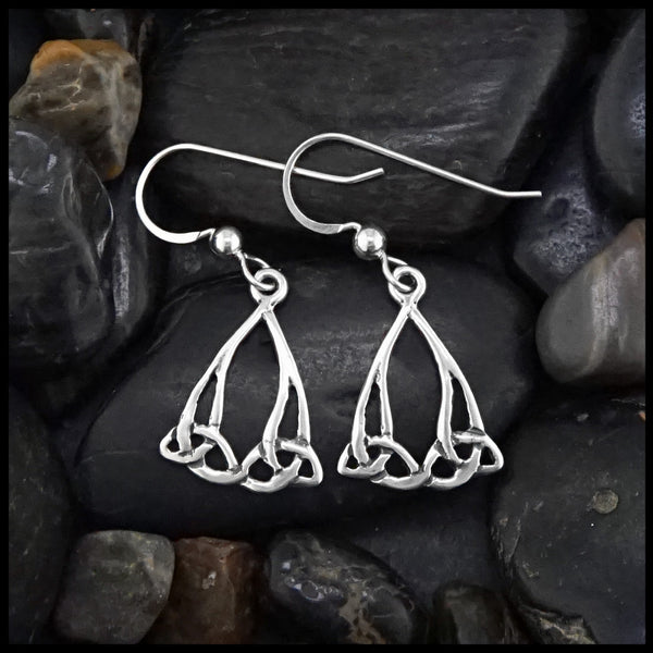 trinity knot drop earrings
