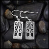 rectangle tree earrings