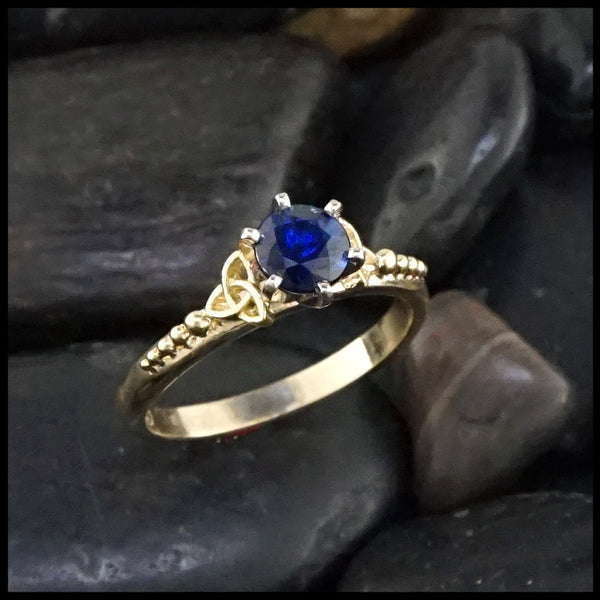 14k yellow gold trinity knot ring 