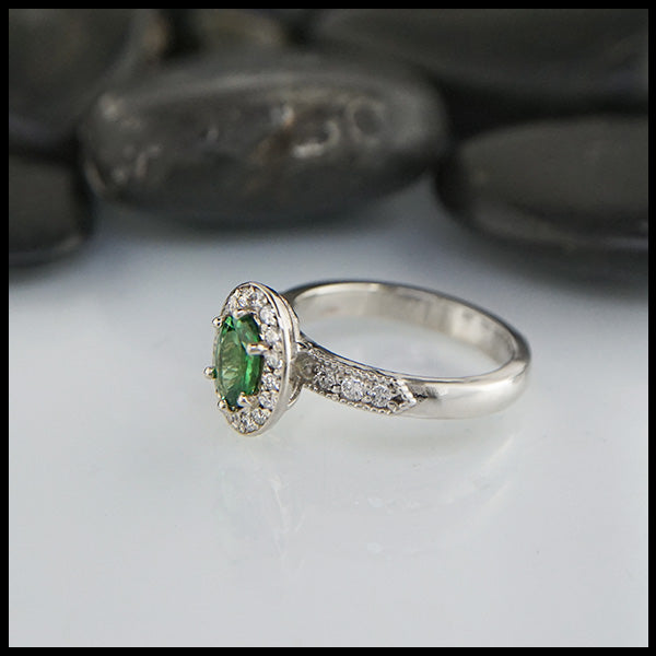 tsavorite engagement ring