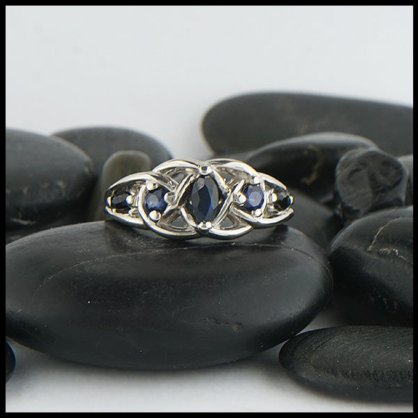 5 Stone Interlace Ring