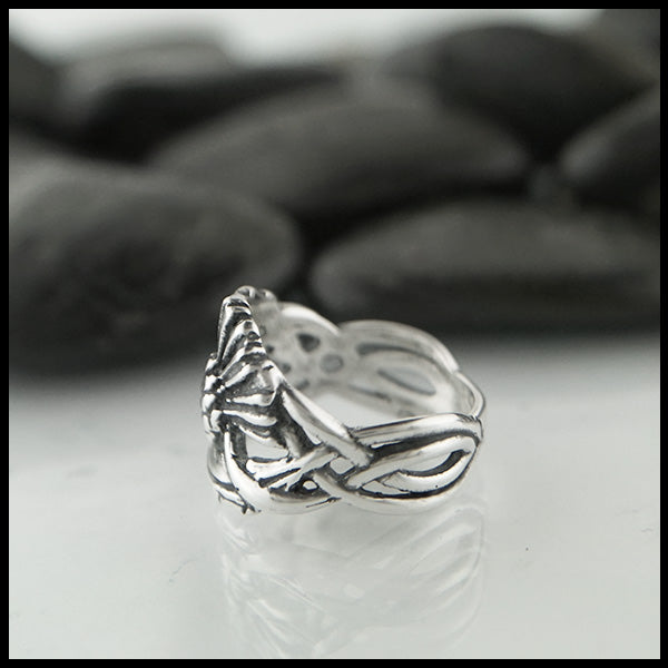 Scottish Thistle Ring in Sterling Silver