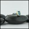Rose cut blue tourmaline ring in silver and gold