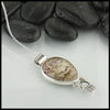 Custom Hot Air Balloon Pendant in sterling silver with Crazy Lace Agate