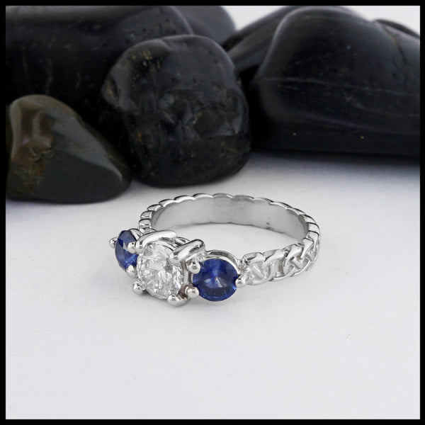 diamond and sapphire ring